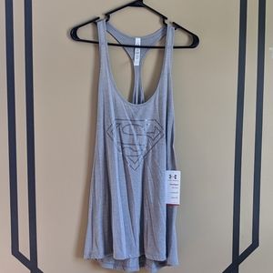 NWT Superman Under Armour Heat Gear Tank Top